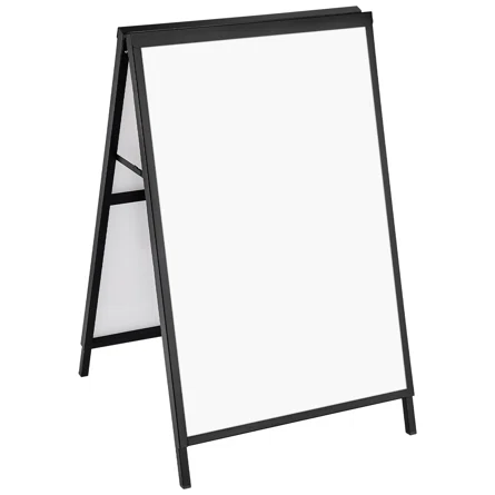 Black folding metal A-frame stand